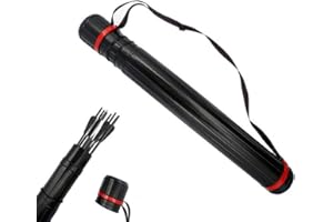 SHARROW Chasse au Tir à l'arc Carquois de Flèche Tube de Flèche 63-105cm Longueur Réglable pour Arc et Flèches de Carbone Aluminium