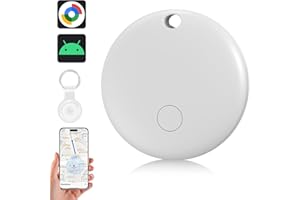 TDTOD Tag Localizador, Smart Tag Bluetooth Compatible con Android, Tag Tracker para Llaves, Maletas y Carteras, Resistente al Agua, Regalos para la Familia (Blanco, 1 Pack)