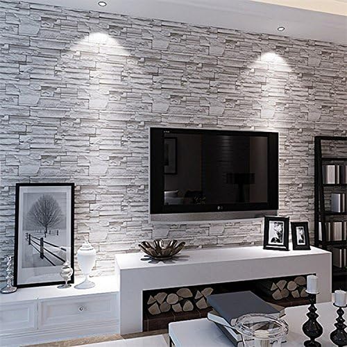 BTJC Deep 3D embossed PVC green waterproof wallpaper wallpaper Hotel bakery engineering brick pattern , 141#
