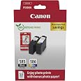 Cartuchos De Tinta Originales Canon PG-585 Negro Y CL-586 Color - Incluye Papel Fotográfico 4x6, Compatible Con PIXMA