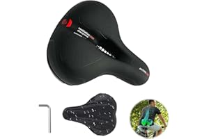 TYAFZZN Cloud Comfort Pro 2.0 Bicycle Saddle, Comfortable Soft Memory Foam Ergonomic Shock Absorbing Breathable Bicycle Saddle, City Bike Saddle, Mountain Bike Saddles with Suspension for Men, Women, Children