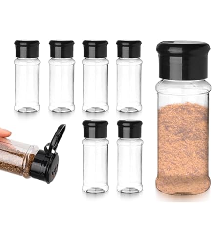 Lot De 36 Pots à épices Vides En Plastique Transparent De 85 G Avec