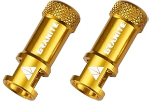 Capuchons de Valve Granite Juicy Nipple avec Fonction de Retrait du Noyau de Valve, Capuchons de Protection de Pneu de Vélo Faciles à Utiliser (Or)