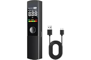 TIANXUAN Alcohol Breathalyzer Tester UK Breathalysers UK Portable Digital LCD Screen Alcohol Test No Need Mouthpieces Breathalyser High Accuracy for Home Personal or Professional Testing Use(Black)