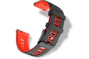 RoYiio Silicona Correa para Asas de Reloj con Ancho de 20mm,22mm, Suave y Cómodo, Correa de Silicona para Hombres Mujeres