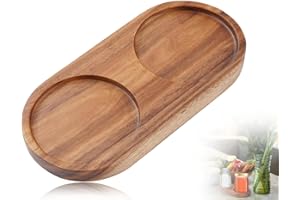 Lhbwhiz Molinillo de Sal y Pimienta,Posavasos,Bandeja de Madera,Bandeja para Velas,Posavasos,Soporte para molinillo,Soporte para Botellas de Especias(diámetro Interior 5,8 cm)