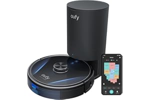eufy RoboVac LR30 Hybrid+ Aspirapolvere Robot+Mocio, Autosvuotante, Capacità 60 giorni, iPath Laser Navigation, Aspirazione Ultraforte 3.000 Pa, Mappatura Multipiano, Controllo app Avanzato, Alexa