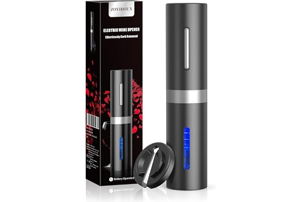 Tire Bouchon Électrique,Ouvre Bouteille Professionnel pour Vin Sans Fil Décapsuleur Automatique avec Coupe-Capsule,pour la maison, le restaurant, les fêtes, comme cadeau pour la famille