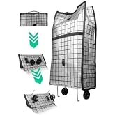 abnturk &Ccedil;ok Ama&ccedil;lı Alışveriş &Ccedil;antası Pratik Katlanabilir Tekerlekli Pazar Market &Ccedil;arşı Arabası 75X35 Cm, brc221728012025ml