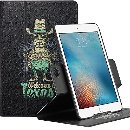 iPad Mini 4 Hülle, 360 Grad Rotierend Stehen Schutzhülle, ESR® Auto Aufwachen/Schlaf Funktion PU Ledertasche für iPad Mini 4 (Texas Polizeimeister)