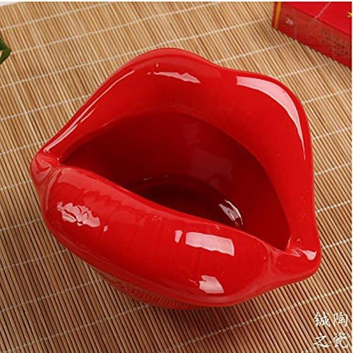 Personalized creative ceramic lips ashtray,gules