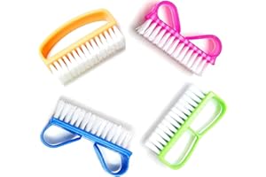 ANRTC Nail Clean Brush (3 Pcs) Double Sided Finger Brush Cleaning Scrubbing Brushes Durable Strong Bristles Ergonomic Handle Ideal For Cleaning Fingernails and Toenails (4 Pcs)