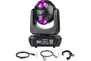 METYONLASER Lumières de fête DJ, lampe à tête mobile 100 W avec lumière de balayage à effet de faisceau, lumières DJ rotatives infinies avec son activé pour fête DJ de mariage et Live House