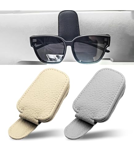 Porta Occhiali Sole Auto Porta Occhiali Da Sole Magnetico Per Auto Custodia In Pelle Per Visiera Parasole K 1039866 - Foto 2