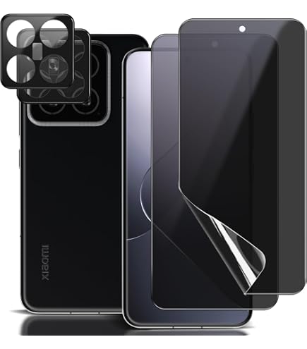 Privacy Schutzfolie Für Xiaomi 14 Ultra – 2x Displayschutz + 2x Kameraschutz, Sichtschutz 42°, Selbstheilend