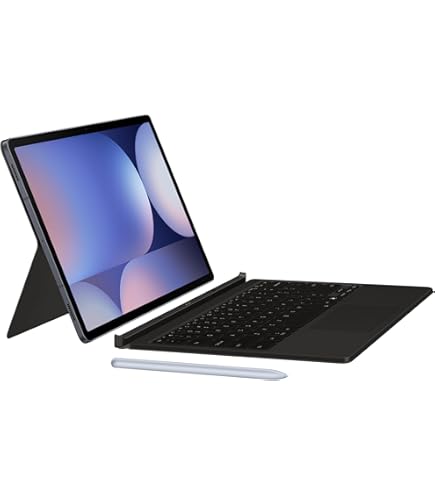 Androidタブレットアクセサリー Galaxy Book Cover Keyboard Slim Samsung Book Slim Keyboard Cover for Galaxy Tab S9 - Black