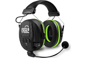 GREEN DEVIL Shield LD Aktiver Gehörschutz - elektronischer Gehörschützer mit Bluetooth 5.3 Technologie Integriertes Mikrofon EN352-konforme SNR 32dB für Mähen und Lärmintensive