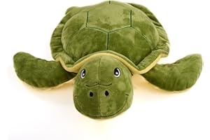 K Collection 3D Novelty Round Hot Water Bottle with Removable Cover - Turtle Design - Soft Plush Cover - Premium Natural Rubber