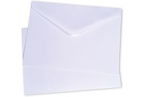 BCREATIVETOLEARN Sobres blancos C5 para tarjetas A5 con solapa de diamante engomada, 30 unidades