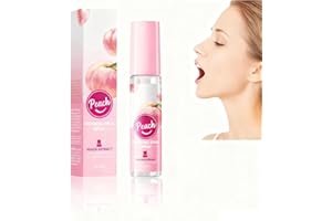 GERUICEE Mundspray Gegen Mundgeruch mit Pfirsichgeschmack, Erfrischendes Atemspray mit Natürlicher Formel für Nachhaltig Frischen Atem, Tragbares Mundpflege Spray für Unterwegs, Sanfte Mundgeruch Pflege, 20ML