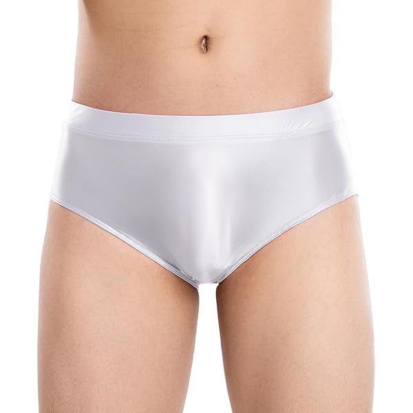AIEOE Heren leggings olie glanzende panty stretch gladde broek oversized glanzende panty slim fit lange broek M-XXL, wit, L
