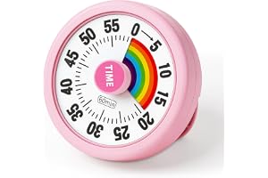 flintronic Visuell timer för barn, 60 minuters timer, magnetisk, ingen distraherande tickande, tyst timer för barn och vuxna