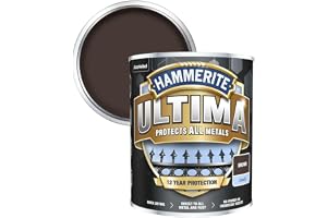 Hammerite Ultima slät metallfärg – 750 ml – brun, (paket med 1), HMMUMSBR750