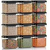 TEKCOOL Air Tight Kitchen Containers Set (Pack of 10, 500 ML) for Storage Pulses, Cereals, Grains, Dry Fruits, Pantry Organiz