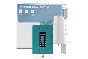 ANNTLENT Handy Signalverstärker für Alle Europäische Betreibers GSM UMTS LTE Verstärker 800/900/1800/2100/2600 MHz 2G 3G 4G Repeater Sprachanruf und Daten verbessern