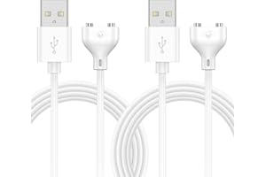 IBEIKE Magnetic Charger for Wireless Massager - 2PCS Magnetic USB DC Charger Cable, 2 PIN Replacement Charging Cord for Appliances with Magnetic Charging Ports (9mm/0.35in)