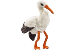 BAUER SPIELWAREN Heinrich Bauer 14258 - Peluche de cigüeña con Purpurina, 30 cm, Multicolor