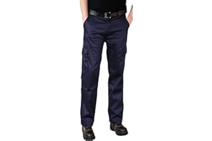 RANGER WORKWEAR Mens Lightweight Cargo Work Trousers with 6 Pockets Size 30 to 40 in Black or Navy by Ranger