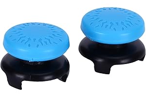 Mxzzand 2Pcs Thumbstick Soft Silicone Cover Grip Stick Joystick Controller Cap with ABS and Silicone for PS5(blue) Electronic games and peripherals