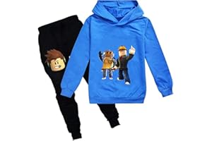 Temolie Roblox gra bluza chłopcy bluzy z kapturem dziewczęta dzieci stroje postaci z kreskówek sweter bawełniane spodnie ubrania 2 szt. zestawy