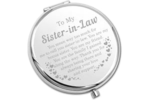 PLITI Taschenspiegel für Schwägerin, Geschenk für Schwester, unbiologisches Geschenk für Schwägerin, inspirierender Taschenspiegel (Schwesterin CM U)