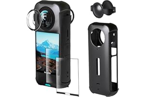 KBJUH Accessori Insta360 X3 Kit, Insta360 X3 Lens Protector Insta360 X3 Custodia in Silicone Proteggi schermo per Insta360 One X3 Accessori Insta360 per fotocamera Insta360 X3 per Proteggere Insta 360 X3
