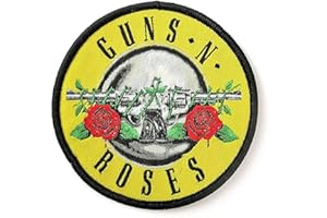 ROCK OFF OFFICIALLY LICENSED PRODUCTS Guns N Roses White 7.5x7.5cm Classic Round Polyester Fabric Patch