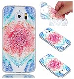Ecoway TPU Funda Funda para Samsung Galaxy S6 , Ultra Delgado Carcasa Suave Parachoques Resistente a los arañazos Contraportada Funda de silicona pintado Transparente el patrón en relieve Parachoques Carcasa Funda Bumper - Flores de encaje