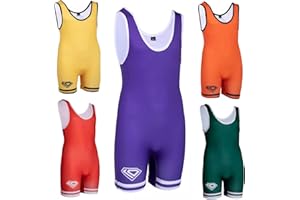KO Sports Gear, Classic Unisex Wrestling Singlet, Comfortable, Breathable, 4 Way Stretch, Gymnastics, Running, Weightlifting