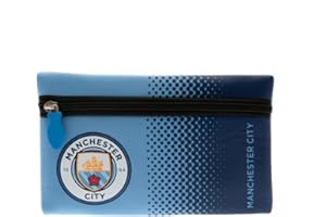 MANCHESTER CITY F.C. Manchester City FC Official Fade Flat Football Crest Pencil Case