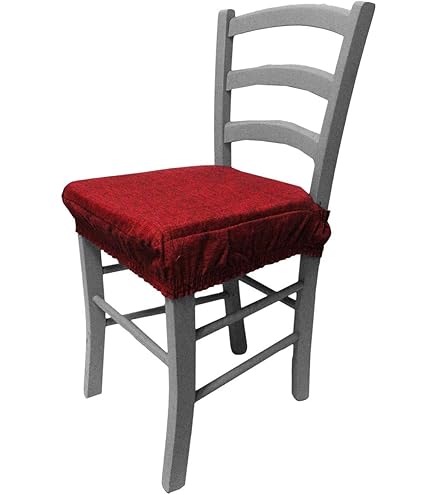 Cuscini sedie Cucina con Fascia Elastica - Set 4 Pezzi - con Zip - tessuto Gobelin jacquard cinigliato VAR. albero della vita - Made in Italy