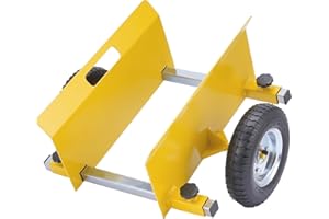 ‎PETOUR petour Plattenroller 300 kg Tragfähigkeit, Plattenwagen Klemmbacken 0-230 mm, Plattenklemmwagen mit 8 Zoll Luftreifen, für Marmor, Holzplatten, Türen, Fenster (Gelb)