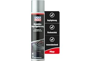 ‎LIQUI MOLY LIQUI MOLY Imprägnierspray "Gewebeimprägnierung" Art.-Nr.: 1594 I 400 ml Pflegespray zur Imprägnierung von Cabrio-Verdeck, Zelt & Markise I Versiegelt und imprägniert Gewebe I Nässe- & Fleckenschutz