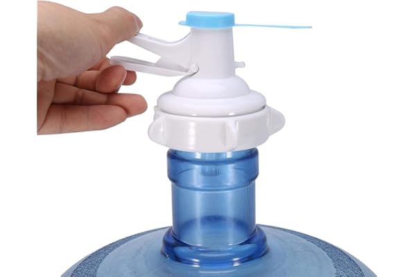 Distributeur d'eau manuel, Bouteille d'eau pour boisson pompe pour bouteille de 5 gallons avec bec verseur d'eau potable avec bouchon anti-poussière, pour bouteille à boire supérieure de 55 mm