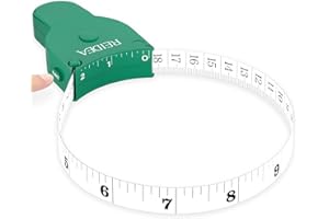 REIDEA Body Measuring Tape (Clip-n-Lock, Eject Release, Retract) 150cm/60in, M2 Upgraded Self-Measuring Tape for Tracking Weight Loss, Tailoring, Handcrafts, Clothes, Mint