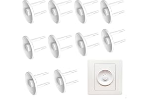 VTYTZZ 10pcs Cache Prise Bébé,Cache Prise,Protection Prise Electrique Bebe,Cache Prise Electrique,Cache Prise Electrique Universal Pour Securite Enfant,Protection Prise Electrique Bebe Pour Domestique,Blanc
