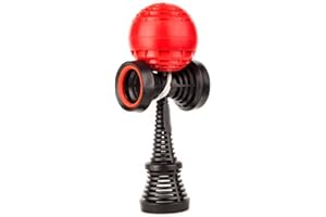 YOYO FACTORY Catchy AIR Kendama - Black/Red (traditional japanese skill toy)