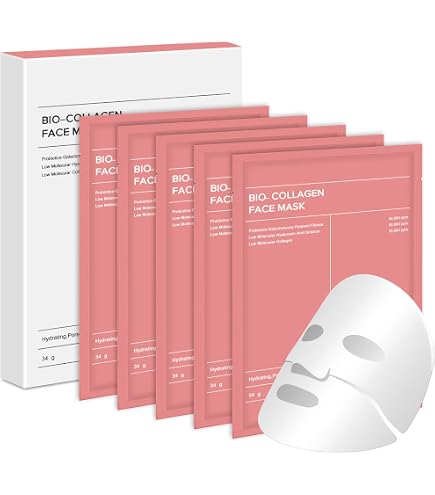 Masque Facial Bio-collagène - Rétrécit Les Pores, Hydrate, 34g, Neuf