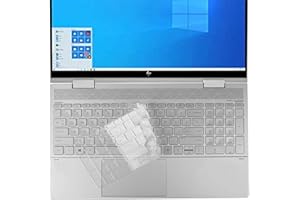 MUBUY-GOL Keyboard Cover for 2021 2020 HP Envy x360 2-in-1 15.6 Laptop with Fingerprint Reader 15t 15m-ed0013dx ed0023dx ed0056nr ee0013dx ee0023d, HP Envy 17 17t 17M cg1013dx cg1029nr US Keyboard Cover -TPU