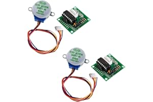 AEDIKO 2 Sets 28BYJ-48 ULN2003 5V Stepper Motor + ULN2003 Driver Board